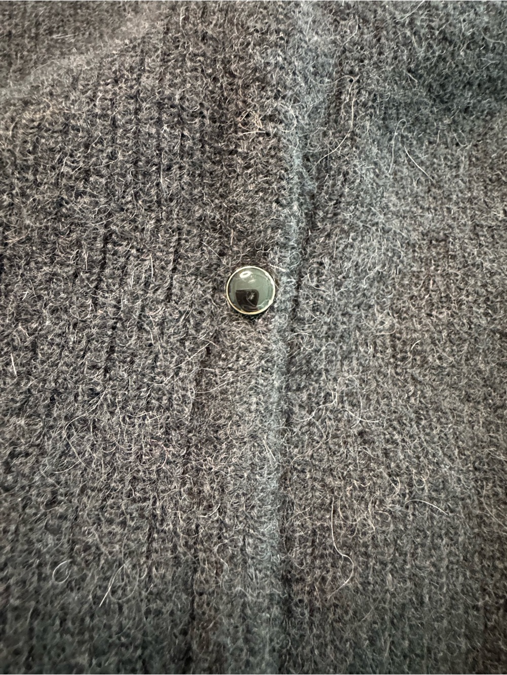 Sézane Barry Cardigan Black Reversible V-Neck Sweater Size M - Picture 6 of 11
